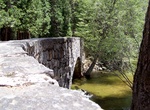 Walk across Tenaya Creek Bridge, Yosemite Valley