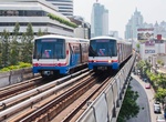 Ride Skytrain, Bangkok, Thailand