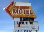 See Le Brun Motel Sign, Needles, California