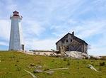 See Cape Roseway Lighthouse and Foghorn Building, Nova Scotia, Canada