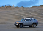 Drive on Ripiro Beach (Pouto Beach), New Zealand