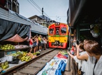 Visit Maeklong Railway “Folding Umbrella” Market, Thailand