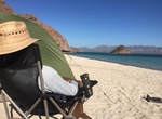Camp at Playa La Escondida (Hidden Beach), Baja California Sur, Mexico