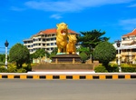 See Golden Lions Roundabout, Sihanoukville, Cambodia