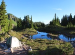 Camp at Lunch Lake, Olympic National Park, Washington