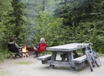 Camp at Williwaw Campground, Portage Valley, Chugach National Forest, Alaska