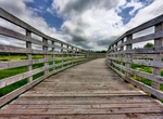 Walk on Saint Peters Bay Boardwalk, Prince Edward Island, Canada