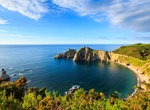 Relax on Playa del Silencio, Asturias, Spain