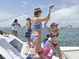 Private Catamaran Sunset Tour to Isla Mujeres, Snorkeling, from Cancun