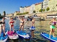 Stand-Up Paddleboarding on the Vltava River in Prague