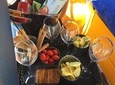 eco yoga section with vegeterain snaks all included