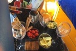 eco yoga section with vegeterain snaks all included