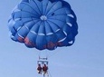 Parasailing off the coast of Hurghada