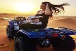Quad Riding in Sand Dunes Merzouga Erg Chebbi Desert 