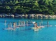 Paddleboard yoga in Milna, Vis island