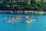 Paddleboard yoga in Milna, Vis island