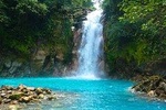 Rio Celeste river waterfall, hike and hot springs tour from San Jose, Costa Rica