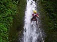 canyoning with horseback riding in waterfalls near La Fortuna