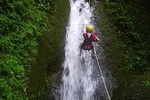 canyoning with horseback riding in waterfalls near La Fortuna