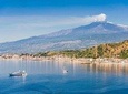 From Volcano to Sea: Private Tour of Etna and Taormina Boat Tour with Tastings