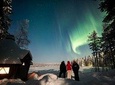 Aurora Hunt by Private lake, in a Lappish Wooden hut, 4 hours 