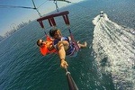 Parasailing off Jumeirah Beach in Dubai