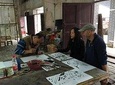 Local market and Fan paiting lesson in yangshuo