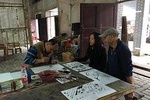 Local market and Fan paiting lesson in yangshuo