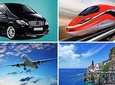 Private Transfer: From Amalfi (hotel) to Naples (hotel-airport-train station)