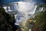Helicopter flight over Iguazu Falls