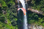 Awesome PARAGLIDING over giant waterfalls from MEDELLIN