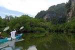 Krabi: Kayaking Tour at Ban Bor Thor Ancient Cave, Mangroves & Swimming 