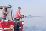 Sunset fishing on island