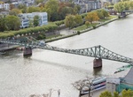 Cross Eiserner Steg (Iron Footbridge), Frankfurt, Germany