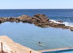 Swim at The Blue Pool at Bermagui, New South Wales, Australia