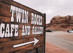 Eat at Twin Rocks Café, Bluff, Utah