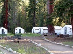 Camp at Merced Lake High Sierra Camp, Yosemite National Park, California