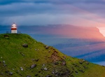See Kallur Lighthouse on Kalsoy, Faroe Islands