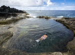 Relax in Piscinas Naturais "Caneiros", São Miguel Island, Azores Islands