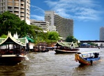 Ride a boat at  Chao Phraya River, Bangkok, Thailand