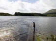 River fishing for Wild Brown Trout. Ballynahinch River, French speaking Ghillie