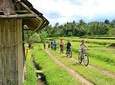 Bike ride in French / English in rice fields, countryside and school visit
