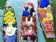 Damnoen Floating Market & Maeklong Railway Market Small Group Tour 