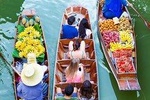 Damnoen Floating Market & Maeklong Railway Market Small Group Tour 
