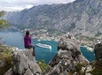 Hiking Vrmac peninsula with panoramic view on Kotor bay