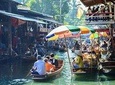 Amphawa Floating & Maeklong Railway Train Market Small Group Tour