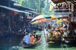 Amphawa Floating & Maeklong Railway Train Market Small Group Tour