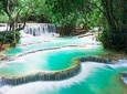 1 DAY Mekong Cruise to Pak Ou Caves. Kuang Si Waterfalls . Local Villages