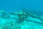 Tahiti wrecks and tropical fishes snorkeling at 3:30pm