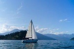 Sunset sailing on lake Como with private skipper